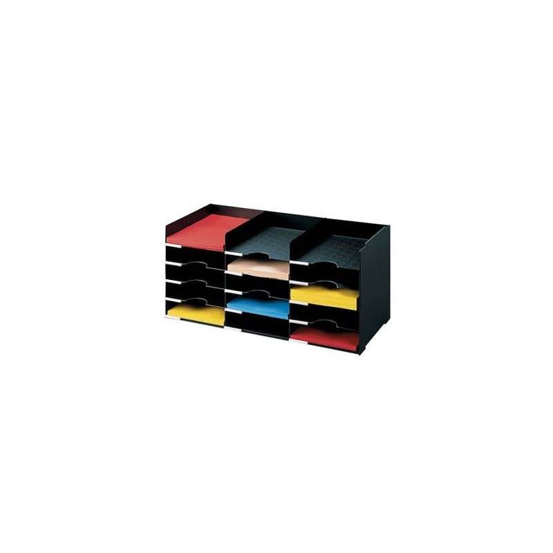Schedario portacorrispondenza Paperflow componibile a 15 cassetti nero K421301