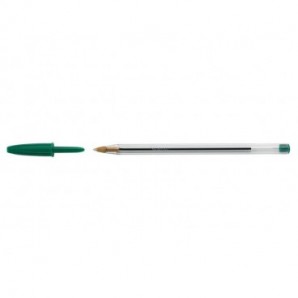 Penna a sfera BIC Cristal M 1 mm verde Conf. 50 pezzi - 8373629_269210