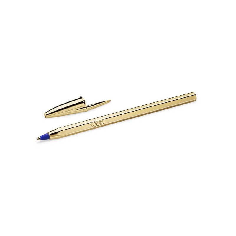 Penna a sfera BIC Cristal Shine Gold M 1 mm blu 9213401_158819