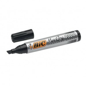 Marcatore permanente BIC Marking 2300 punta scalpello 3,7-5,5 mm nero 8209263_490537