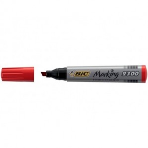 Marcatore permanente BIC Marking 2300 punta scalpello 3,7-5,5 mm rosso 8209243_135168