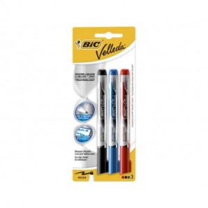 Marcatori lavagne bianche BIC Velleda ECOlutions 1701 punta conica blu -Promo pack 12 + 3 Liquid Ink Pocket - 942234_159728