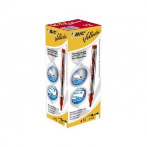 Marcatore per lavagne bianche BIC Velleda Liquid Ink Pocket punta conica 4,2 mm rosso - 902089_129527