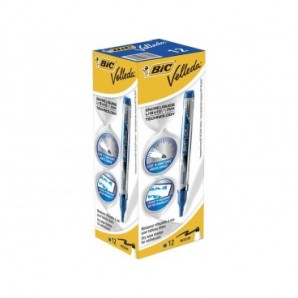 Marcatore per lavagne bianche BIC Velleda Liquid Ink Pocket punta conica 4,2 mm blu - 902087_129521