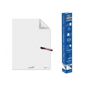 Pellicola elettrost. per lavagna a fogli mobili Legamaster Magic-Chart Flipchart bianco quadr. Rot. 25 fogli -L-1590 00