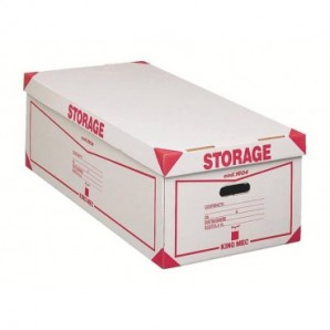 Contenitore 8 scatole archivio King Mec Storage 41x27x78 cm bianco 160400_140167
