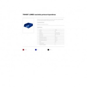 Vaschetta portacorrispondenza Esselte TRANSIT JUMBO polistirene blu 15659_092238
