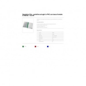 Cartelline ad aghi con clip Esselte Quotation File 23,8x31 cm pvc semirigido verde conf. da 25 - 28360_092904