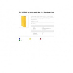 Cartelle portaprogetti Esselte C26 EUROBOX dorso 6 cm presspan biverniciato giallo - 390326090_939737