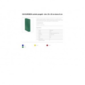 Cartelle portaprogetti Esselte C26 EUROBOX dorso 6 cm presspan biverniciato verde - 390326180_939739
