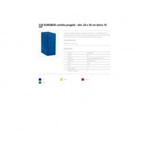 Cartella portaprogetti a bottone Esselte C35 EUROBOX 25x35 cm - dorso 15 cm blu 390335050_939752
