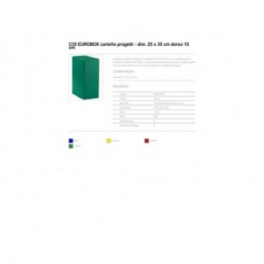 Cartelle portaprogetti Esselte C35 EUROBOX 25x35 cm - dorso 15 cm presspan biverniciato verde - 390335180_939755