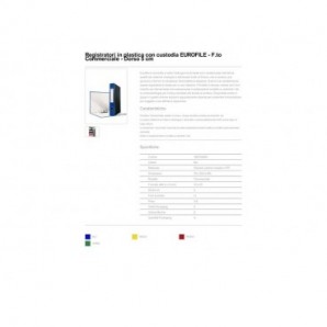 Registratore con custodia Esselte G52 EUROFILE commerciale dorso 5 cm cartone rivestito in PP blu - 390752050_115734