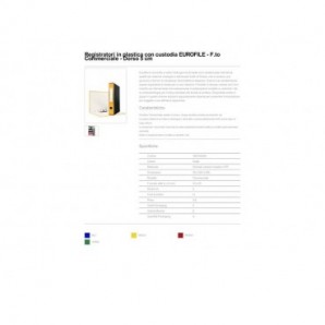 Registratore con custodia Esselte G52 EUROFILE commerciale dorso 5 cm cartone rivestito in PP giallo - 390752090_115742