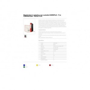 Registratore con custodia Esselte G52 EUROFILE commerciale dorso 5 cm cartone rivestito in PP rosso - 390752160_115750