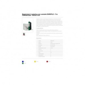 Registratore con custodia Esselte G52 EUROFILE commerciale dorso 5 cm cartone rivestito in PP verde - 390752180_115769