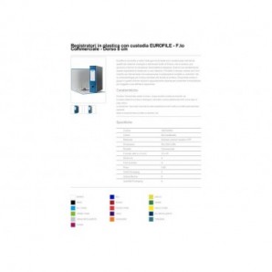 Registratori con custodia Esselte G53 EUROFILE commerciale D8 cartone rivestito PP blu metallizz. - 390753960_603383