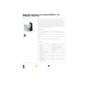 Registratore con custodia Esselte G54 EUROFILE protocollo D5 cartone rivestito in PP verde - 390754180_116004