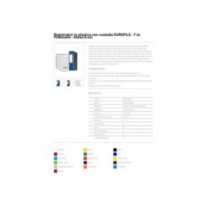 Registratore con custodia Esselte G55 EUROFILE protocollo D8 cartone rivestito in PP blu metallizzato - 390755960_603475