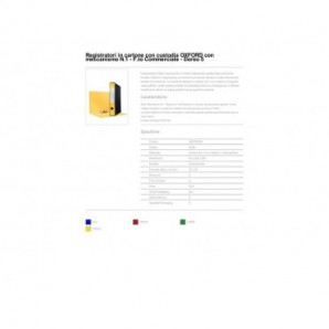Registratore con custodia Esselte G82 Oxford commerciale 29,5x32 cm - dorso 5 cm giallo - 390782090_474008