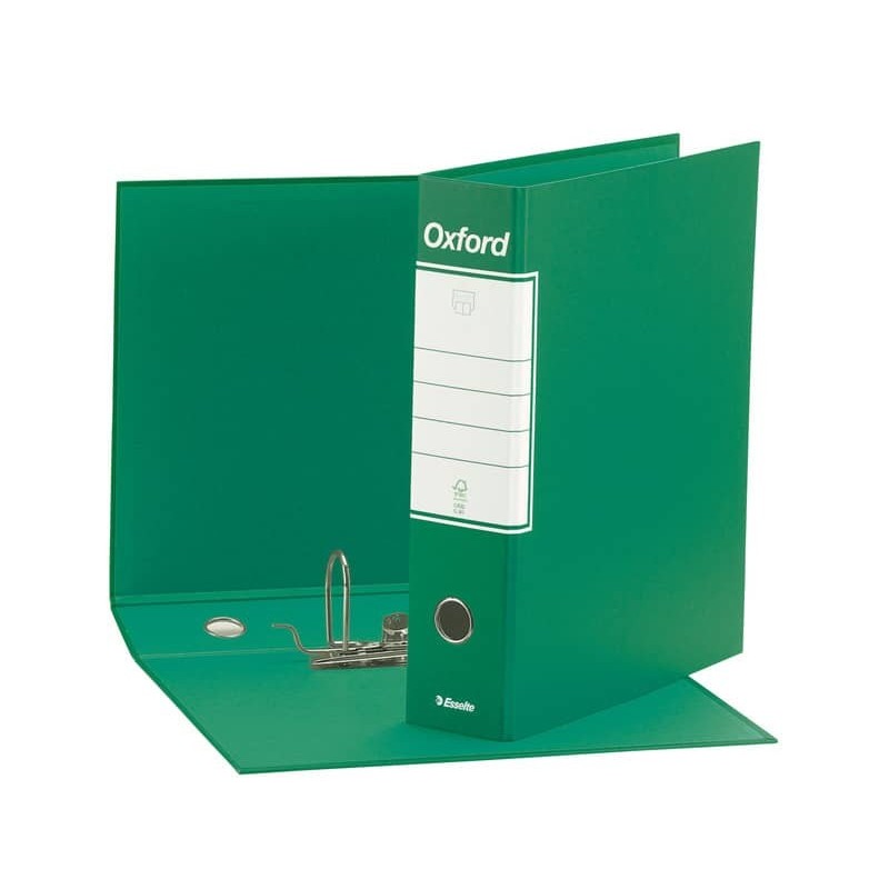 Registratore con custodia Esselte G83 Oxford commerciale 29,5x32 cm - dorso 8 cm verde - 390783180_788205