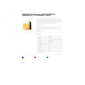 Registratore con custodia Esselte G84 Oxford protocollo 29,5x35 cm - dorso 5 cm giallo - 390784090_474065