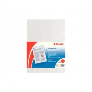Buste a L non perforate Esselte OFFICE PP antiriflesso trasparente A4 conf.25 - 392581200_185492