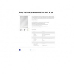 Buste espandibili con lembo Leitz COMBIFILE in PPL A4 bianco confezione da 3 pezzi - 47270003_659868