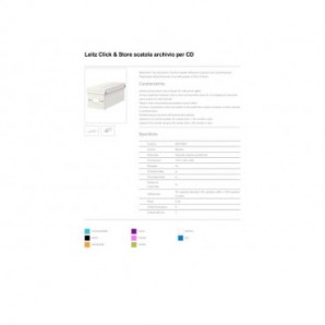 Scatola archivio per CD Leitz CLICK & STORE bianco metallizzato 60410001