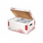 Scatola archivio Esselte SPEEDBOX con coperchio integrato bianco/rosso 25,2x19,3x35,5 cm - 623911_129379