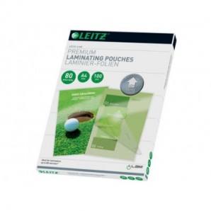 Pouches per plastificatrici con UDT Leitz in EVA A4 80/80 µm confezione da 100 pouch - 74780000