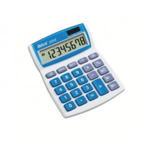 Calcolatrice da tavolo Casio DF-120EM-W-EP - blu - solare e batteria  display 12 cifre