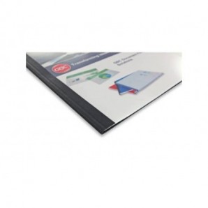 Copertine termiche per rilegatura GBC con dorso da 3 mm in pvc e cartoncino  a4 nero