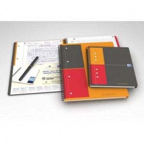 Quaderno spiralato OXFORD International Activebook Maxi A4+ grigio/arancio quadretti 5 mm - 100104329_172744