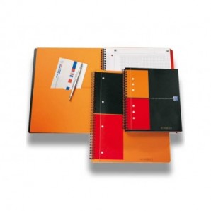 Quaderno spiralato OXFORD International Activebook Maxi A4+ grigio/arancio quadretti 5 mm - 100104329_172744