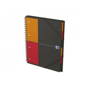 Quaderno spiralato OXFORD Organizerbook International A4+ grigio/arancio