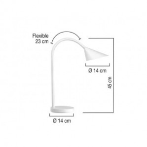 Lampada da tavolo a led UNILUX Sol bianco 400077404_160441