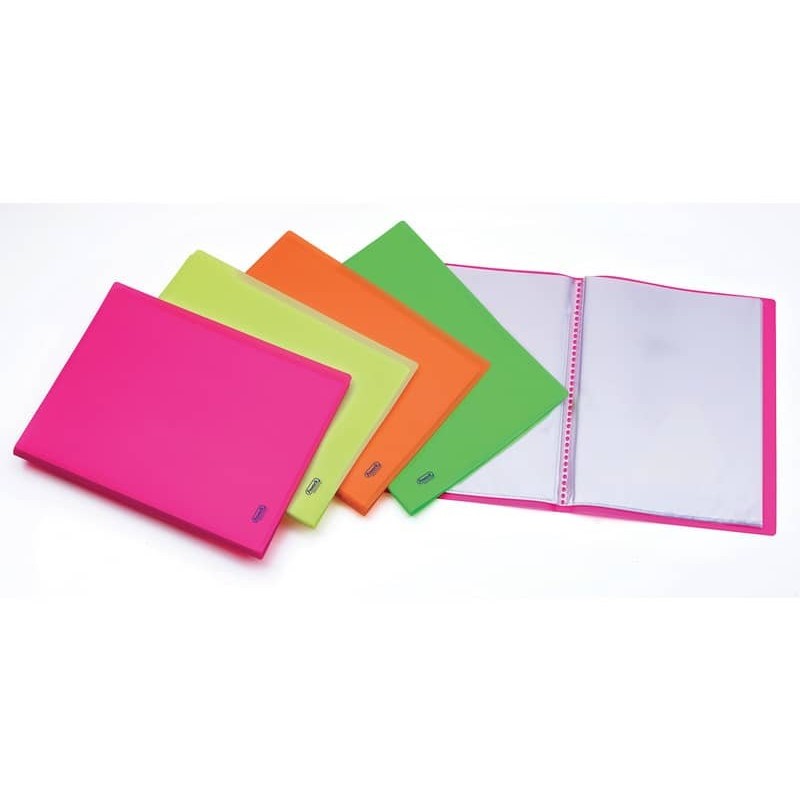 Portalistino a fogli fissi FAVORIT Neon liscio 22x30 cm 20 buste fucsia 400102292