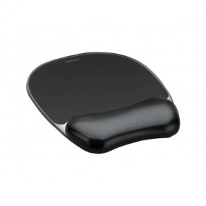 Tappetino mouse con poggiapolsi FELLOWES Crystal™ Gel nero 9112101_669107