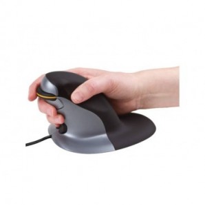 Mouse verticale FELLOWES Penguin® medio con filo grigio/nero 9894601