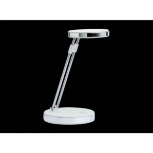 Lampada da scrivania MAUL a LED MAULpuck acciaio bianco 5 W, 230 Lm, 6500K 8201202