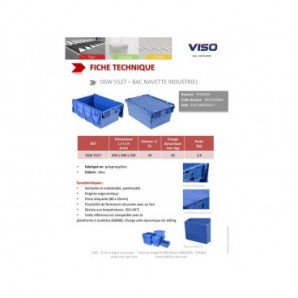 Cassa impilabile Viso 600x400x250 mm blu DSW5527