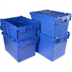 Cassa impilabile per alimenti in PPL 50 L Viso 600x400x305 mm blu DSW5539