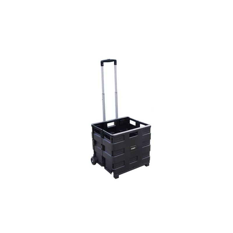 Cassetta pieghevole portatile Viso 42x40x38 cm nero TROLLEYGP_396573