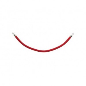 Cordone in velluto Securit® con finiture in cromo 1,5 m rosso RS-CLRP-CHRD_343742