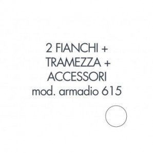 Set 2 fianchi + 1 tramezza + accessori + istruzioni per armadio Tecnical 2 615