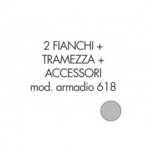 Set 2 fianchi + 1 tramezza + accessori + istruzioni per armadio Tecnical 2 618