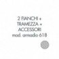 Set 2 fianchi + 1 tramezza + accessori + istruzioni per armadio Tecnical 2 618