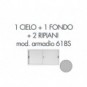 Set 1 cielo + 1 fondo + 2 piani per armadio Tecnical 2 618S grigio