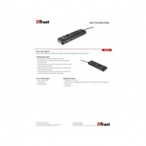 Hub 7 porte USB 2.0 TRUST Oila nero 20576_550563